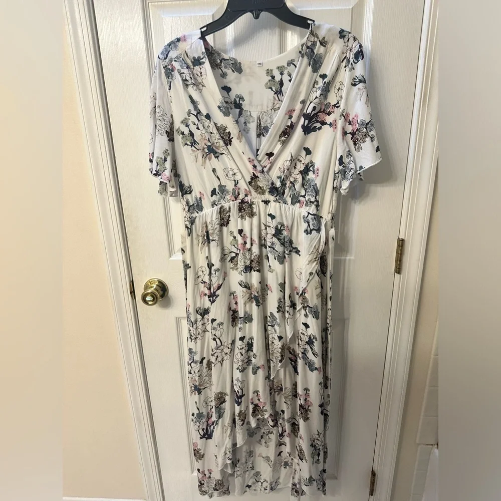 Floral High Low Maxi Dress - Picture 1 of 5